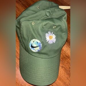 Nike Olive Hat With Floral Embroidery